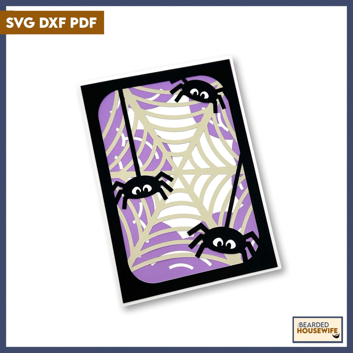 cluster of spiders layered card