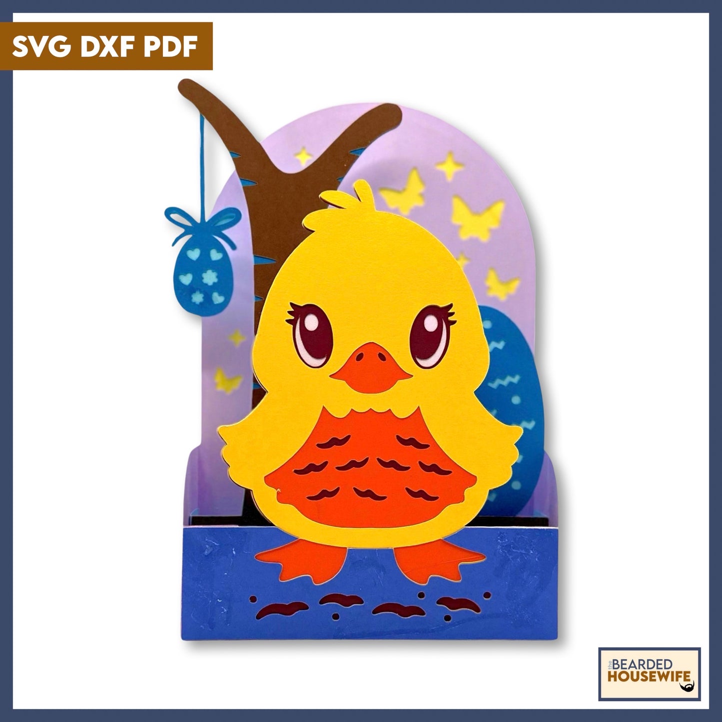 chick on a stroll box card