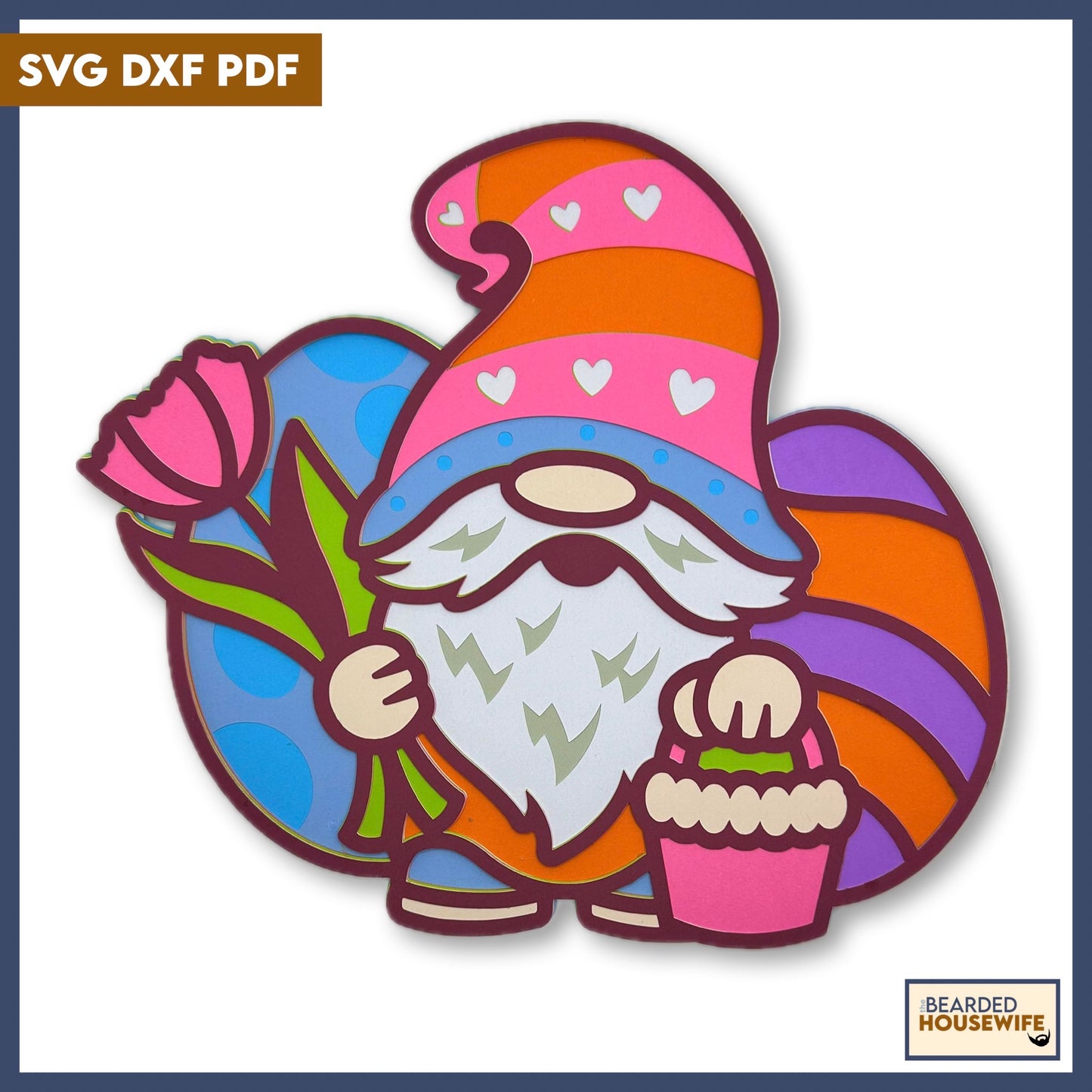 easter gnome layered paper craft