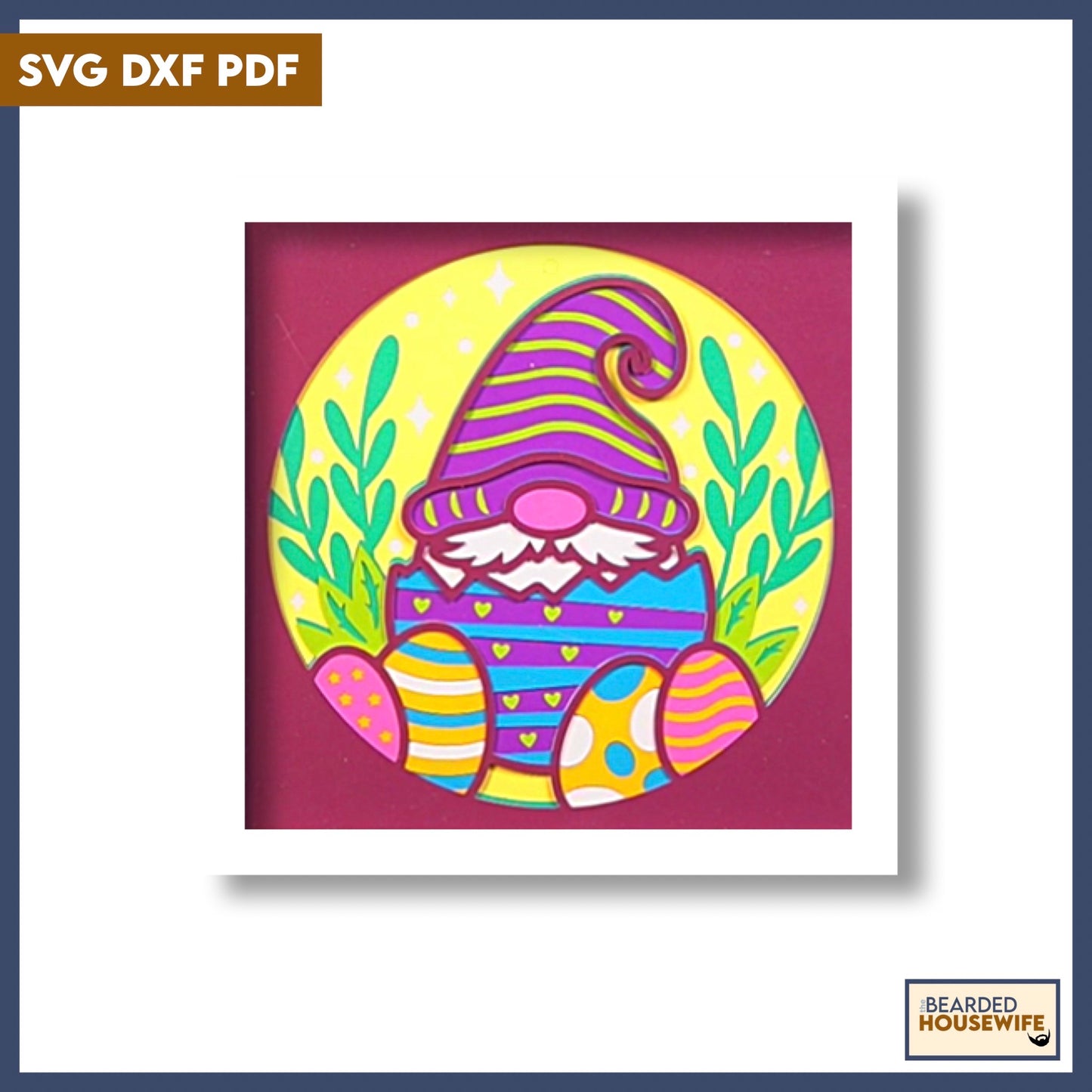 gnome in the egg shadow box
