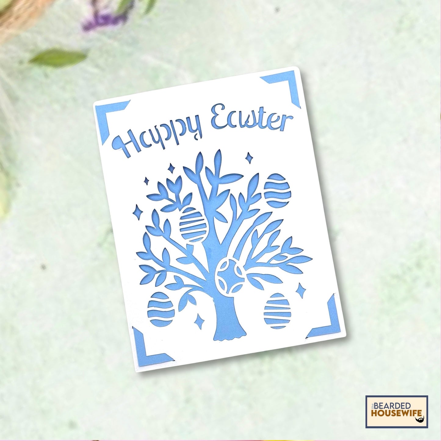 easter tree insert card