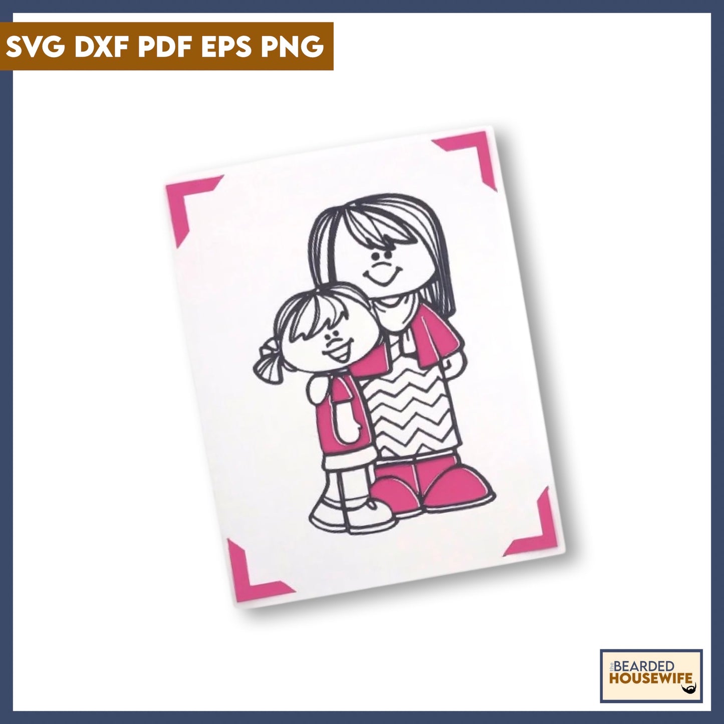 mom and daughter insert card