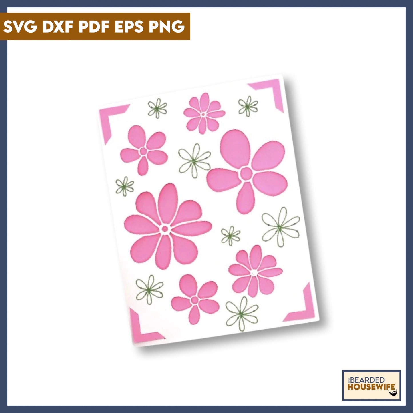 flower cutout insert card