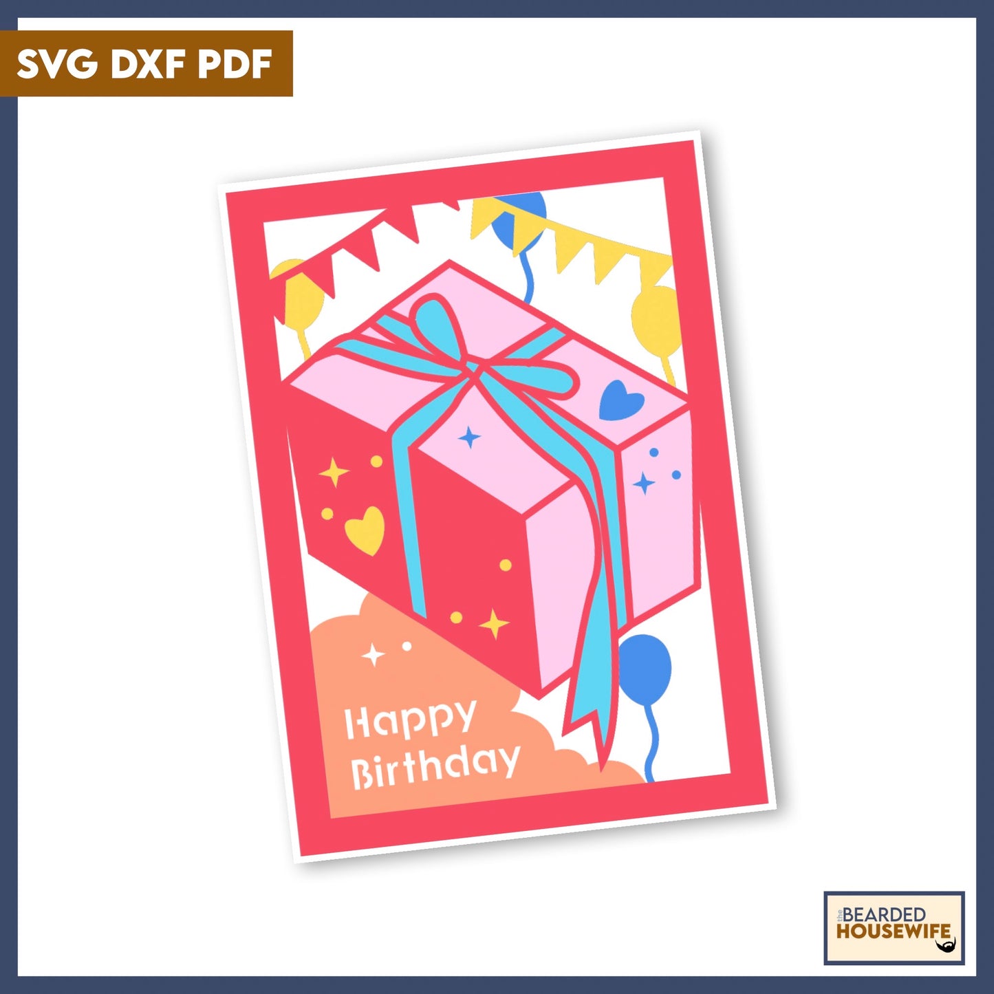 birthday present layered card