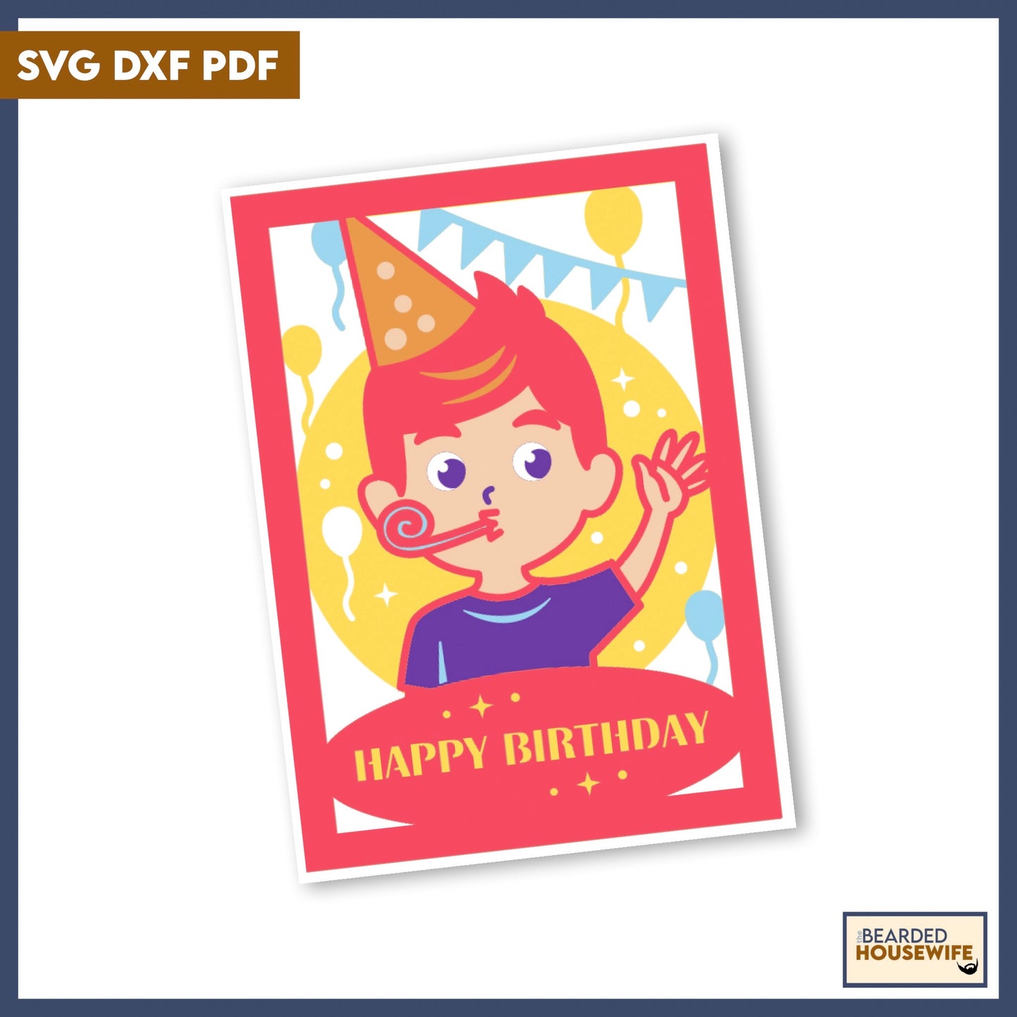 birthday boy layered card
