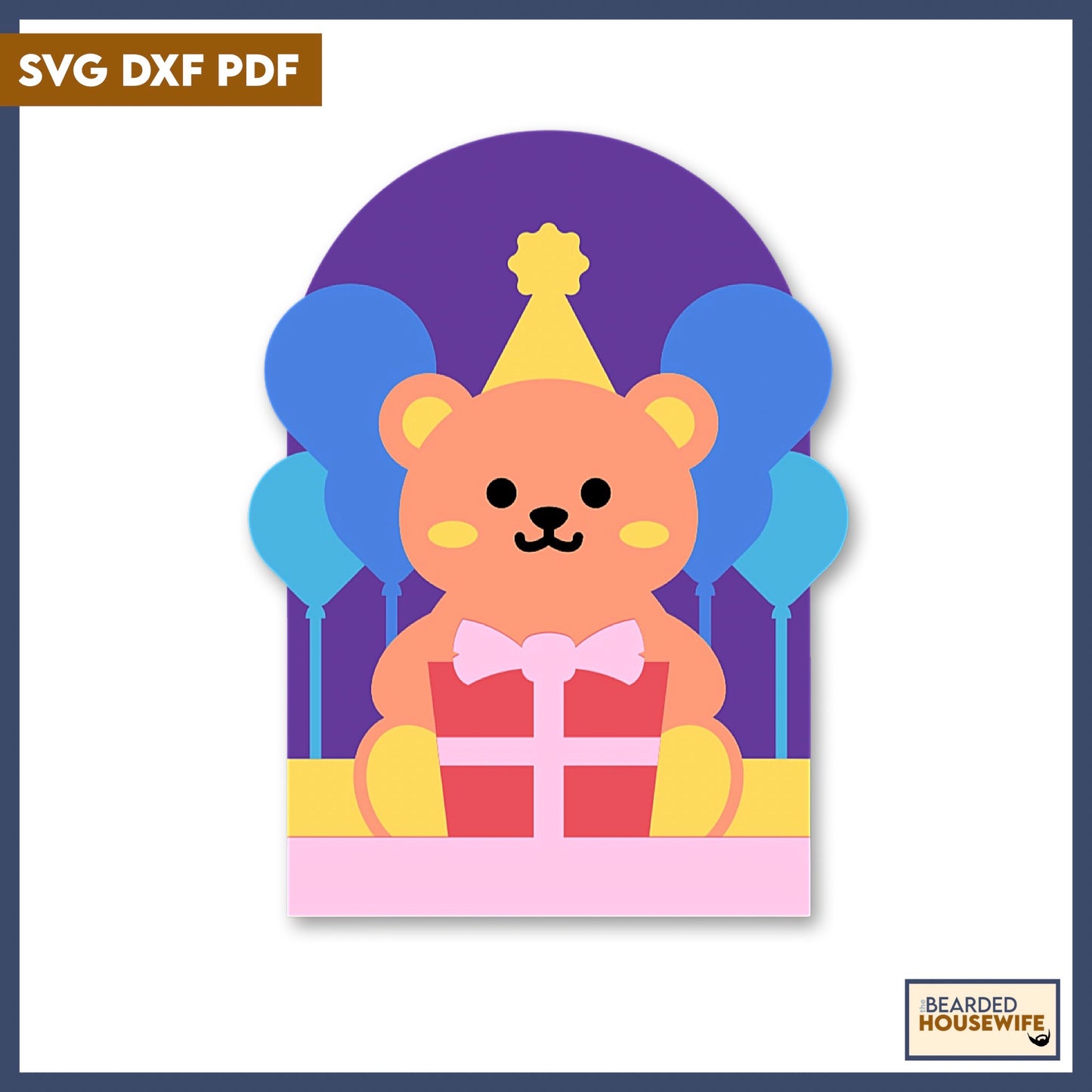 birthday bear box card