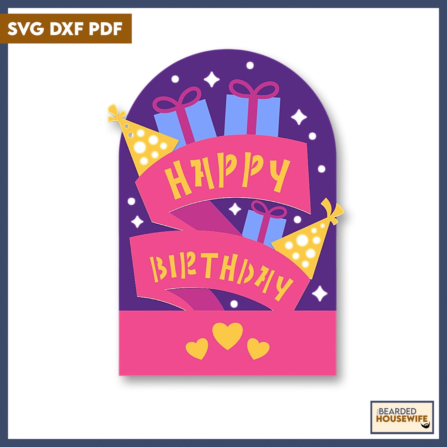 birthday banner box card