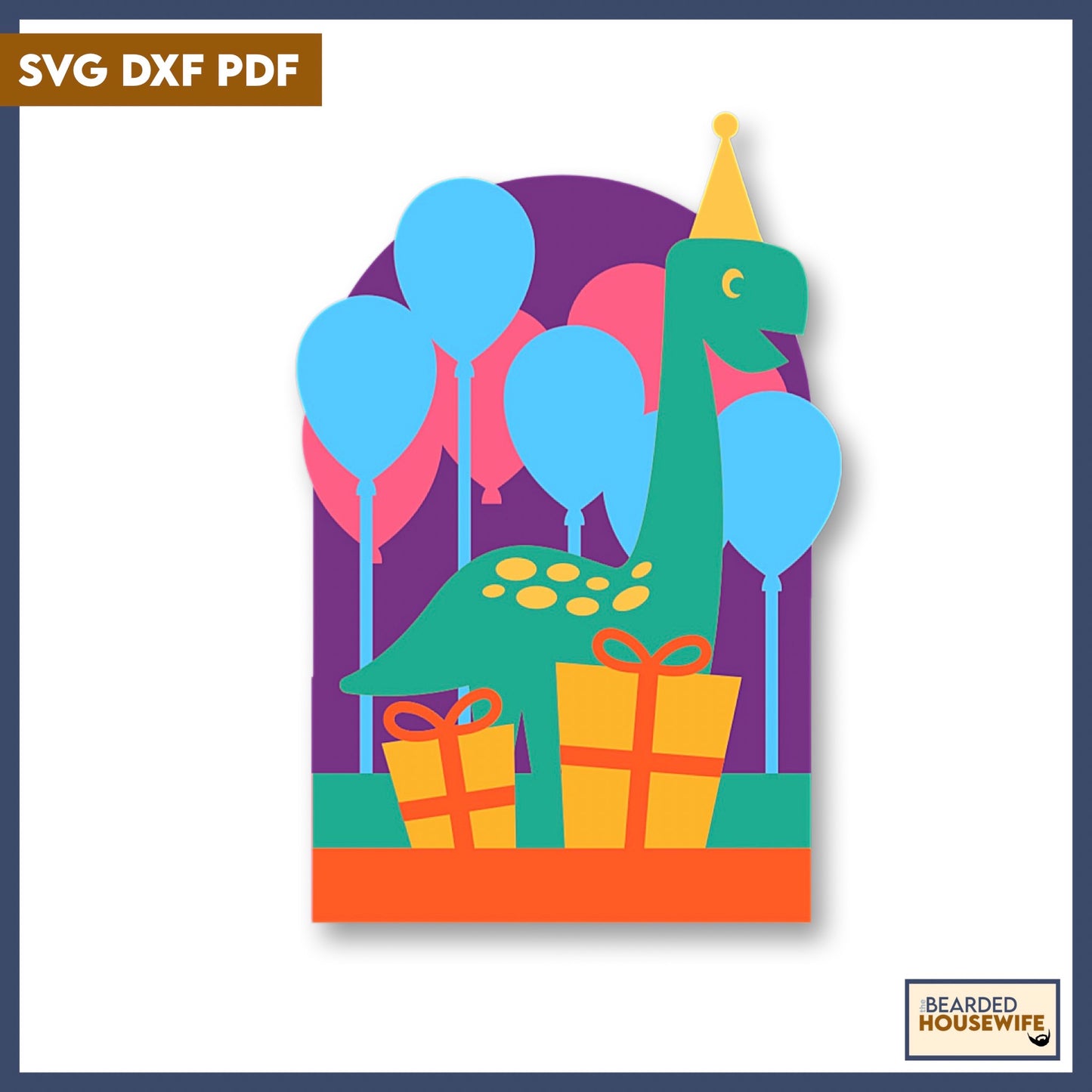 dino birthday box card