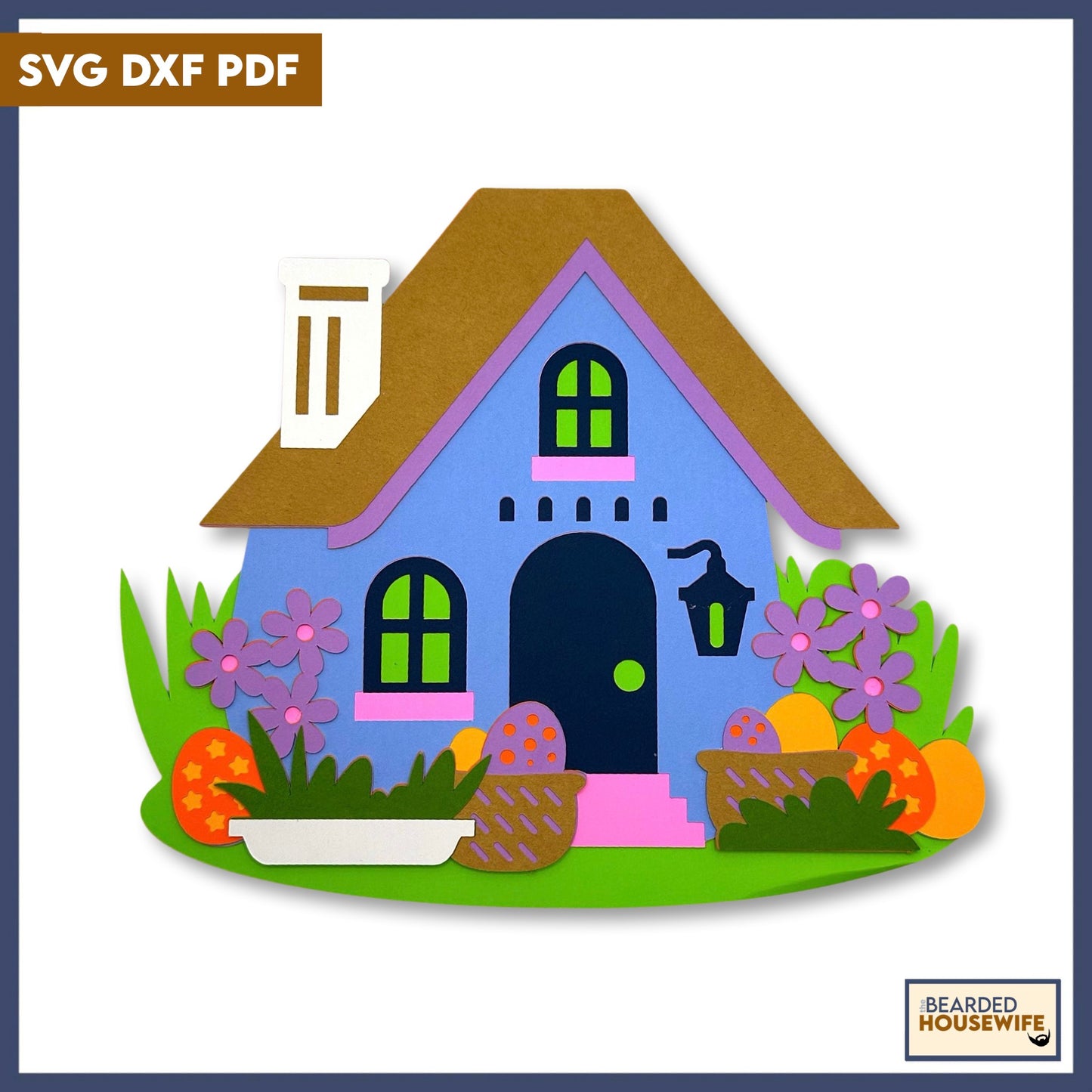 easter house paper craft