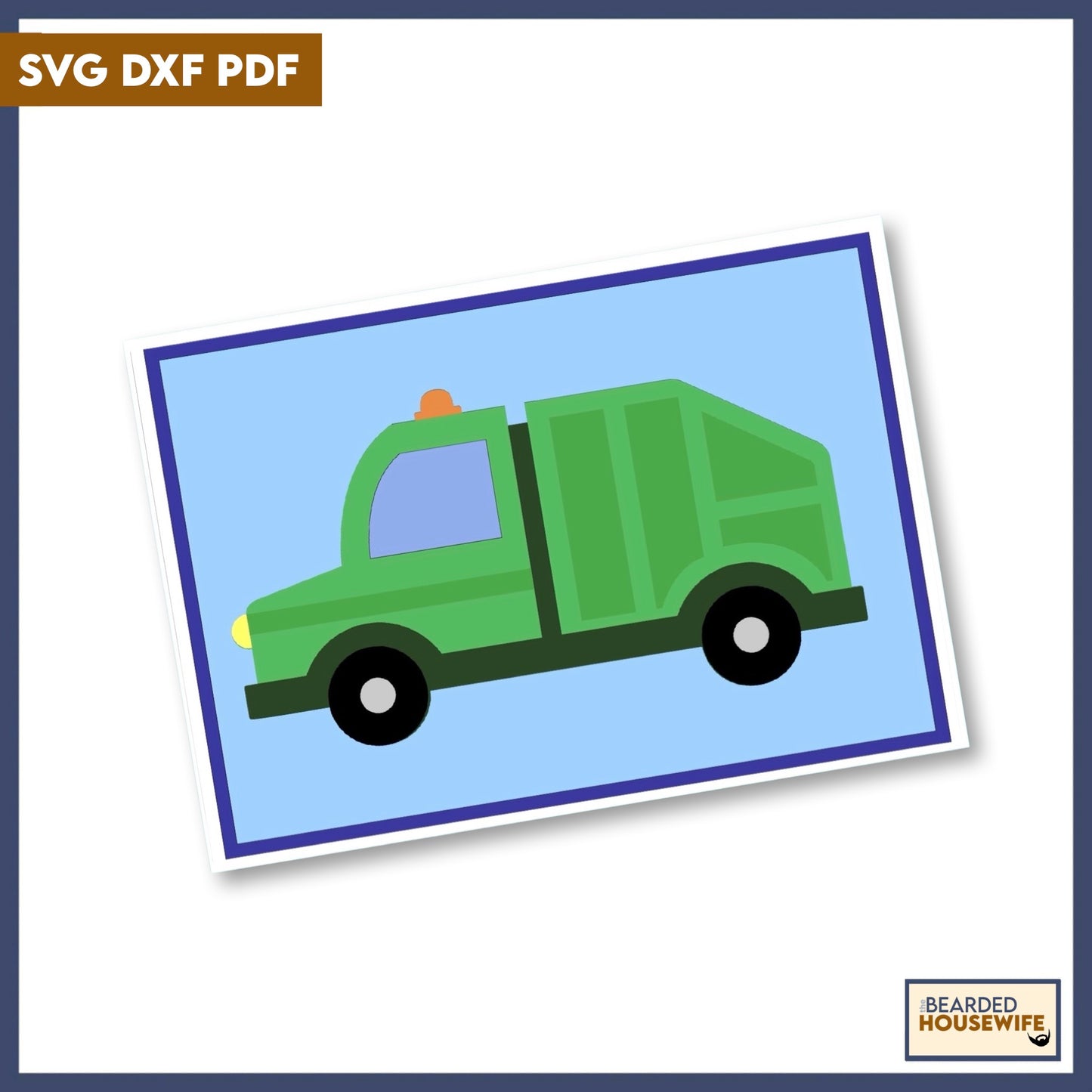 garbage truck layered card