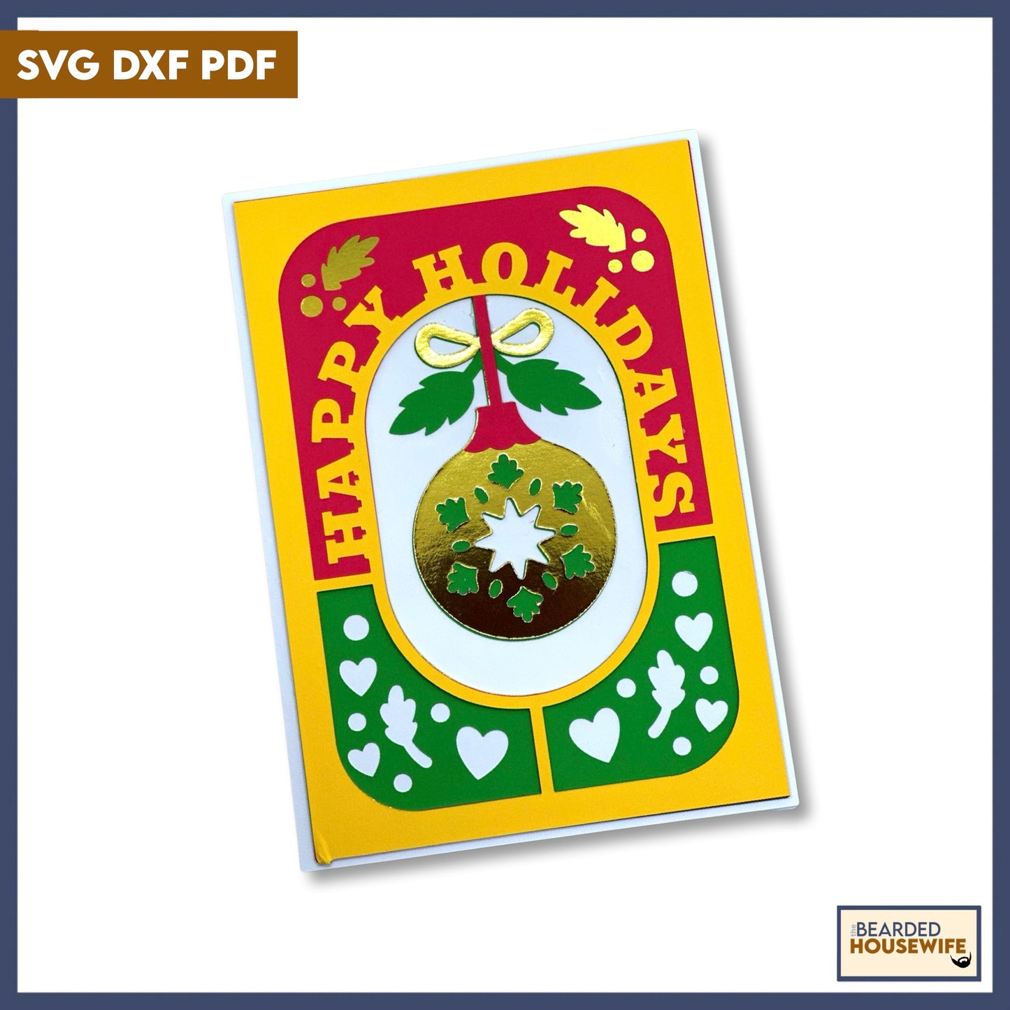 happy holidays layered card