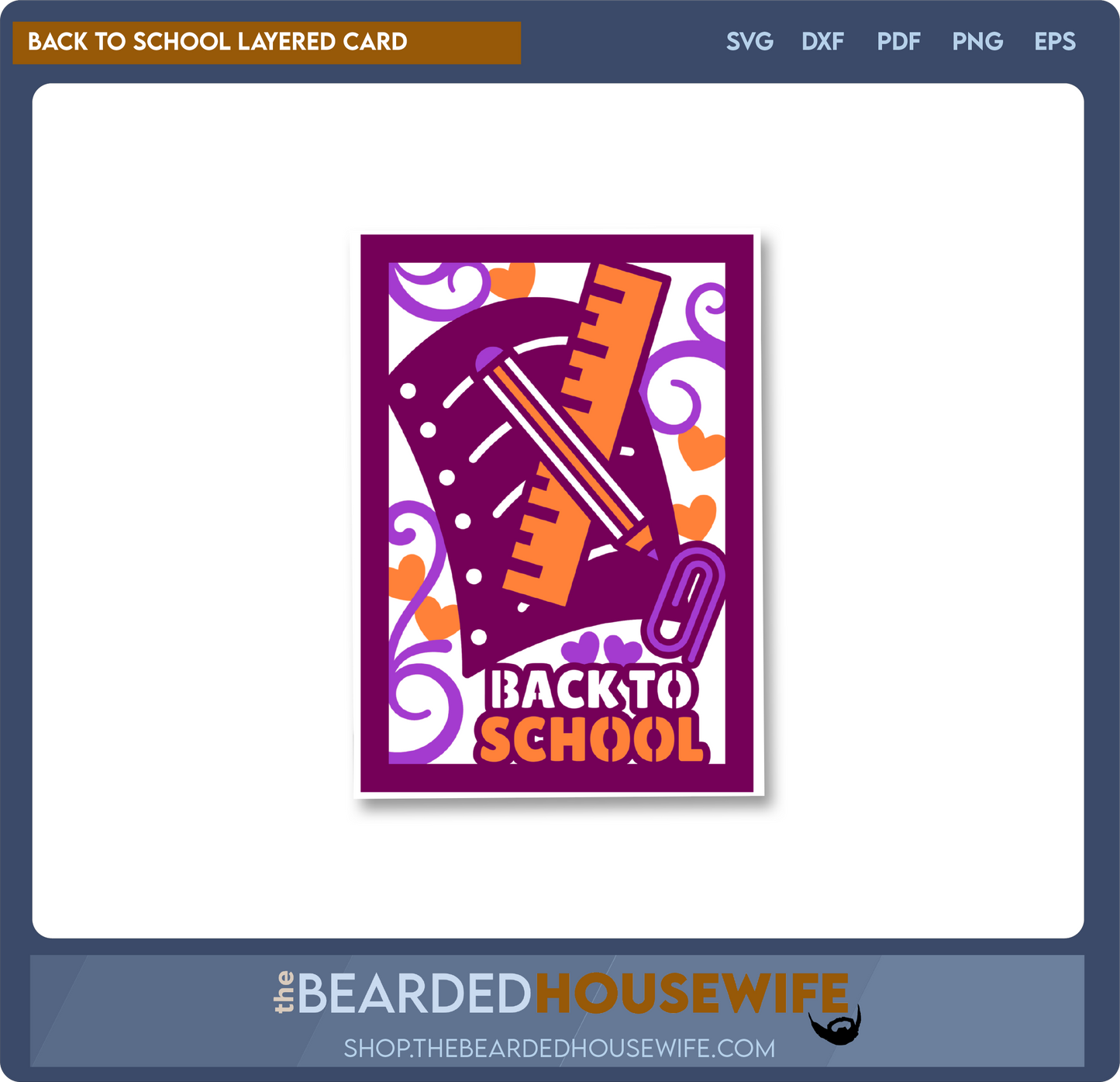 back to school layered card