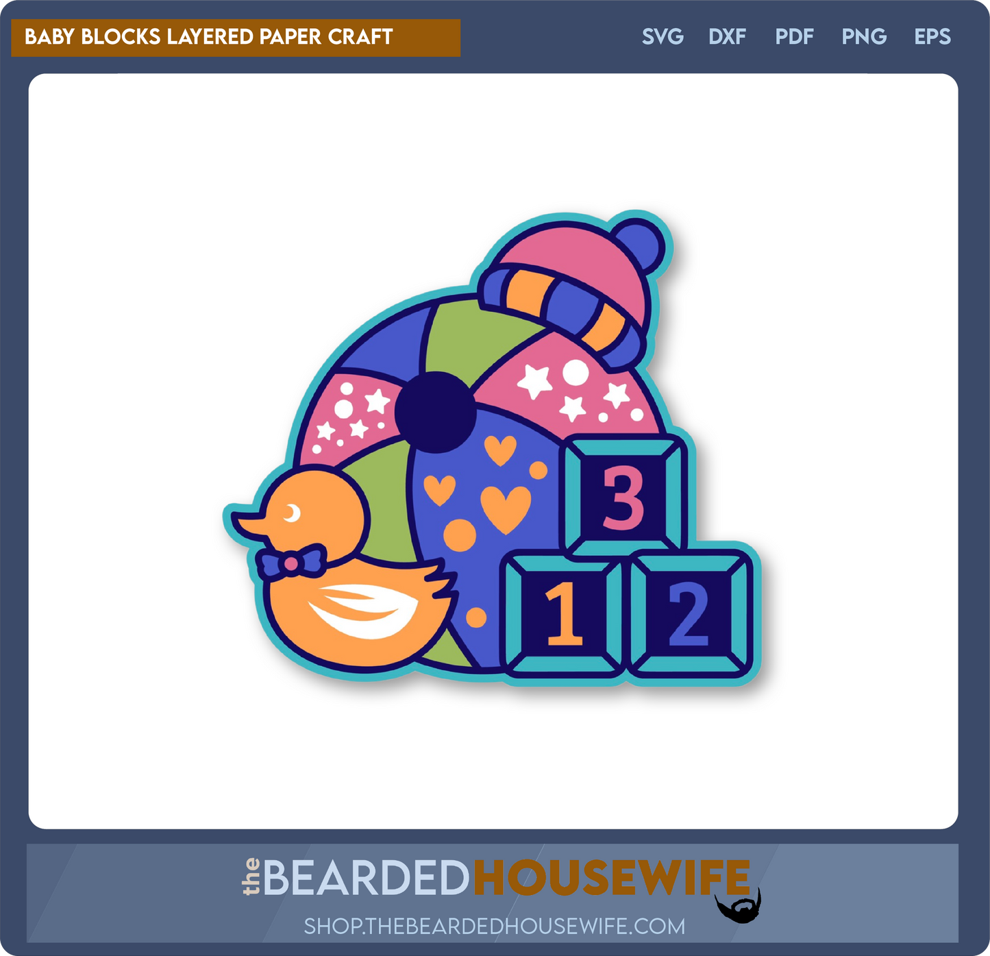 Baby Blocks Layered Paper Craft