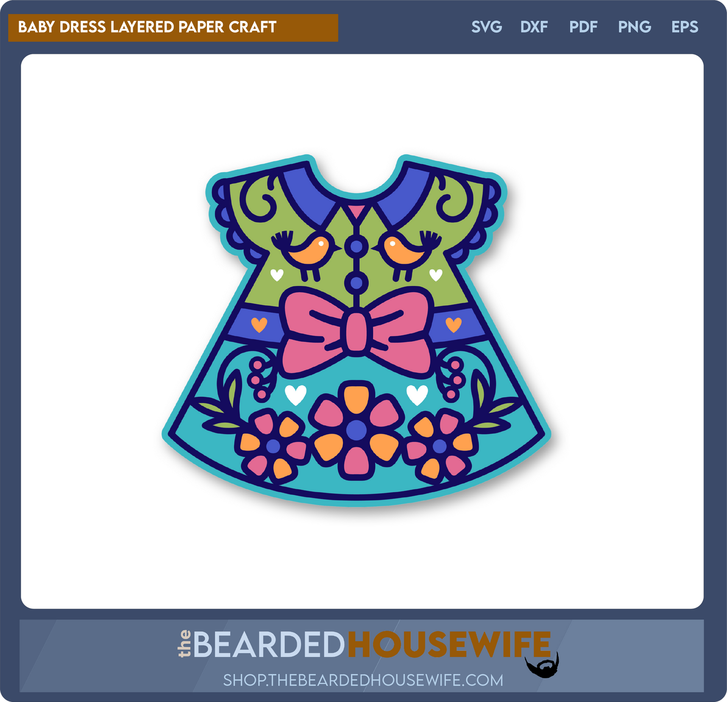 baby dress layered paper craft