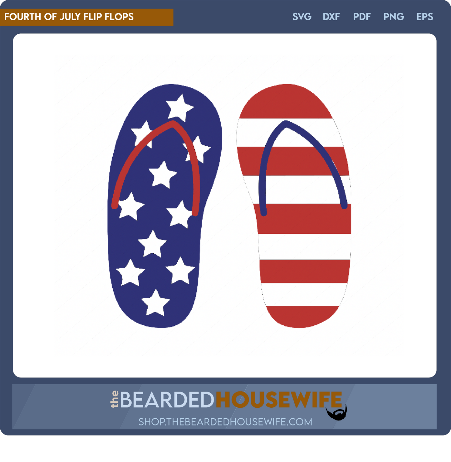 Fourth of July Flip-Flops