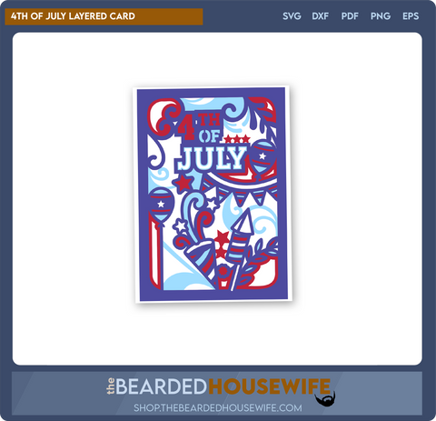 4th of july layered card