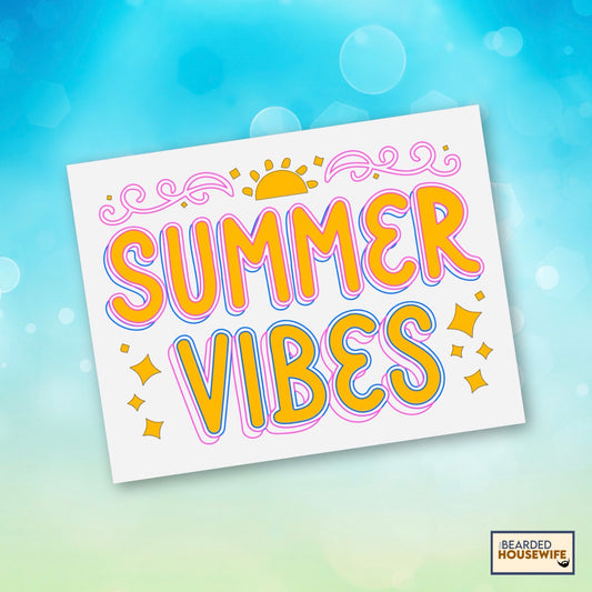 Summer Vibes Cutout Card