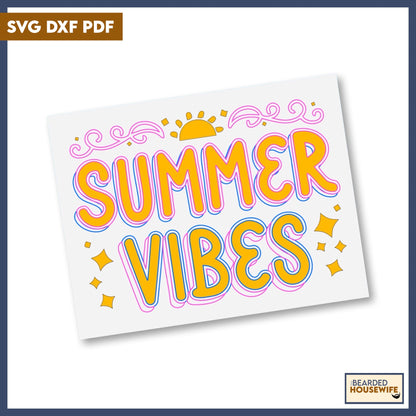 Summer Vibes Cutout Card