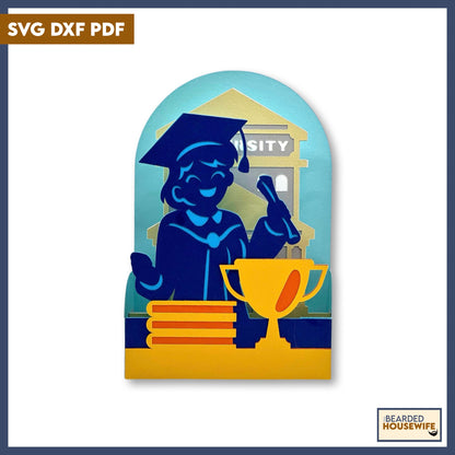 Girl Graduate Box Card