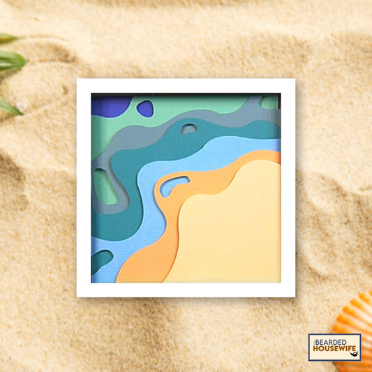 Waves on the Beach Shadow Box