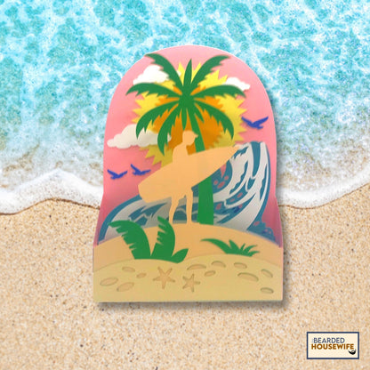 Surfer Box Card