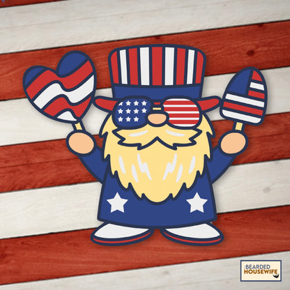 Patriotic Gnome Layered Paper Craft