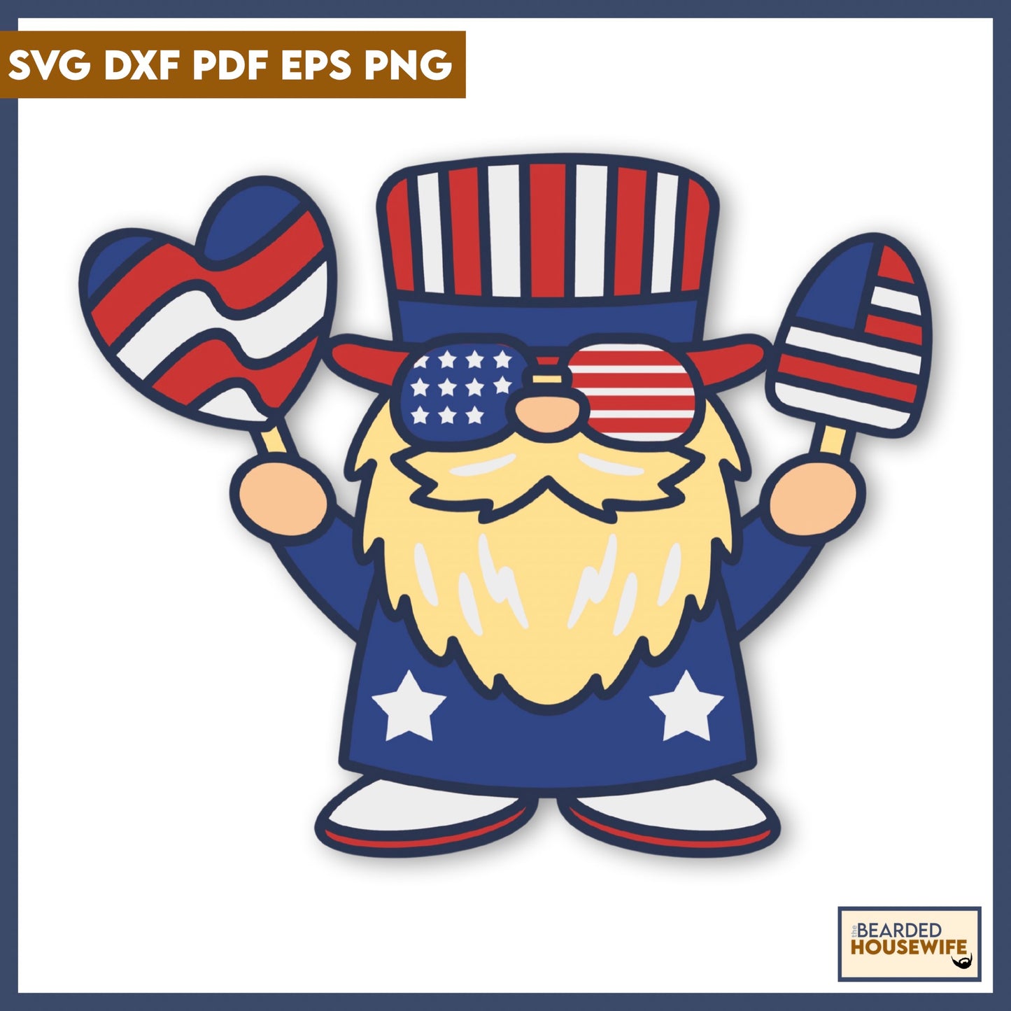 Patriotic Gnome Layered Paper Craft