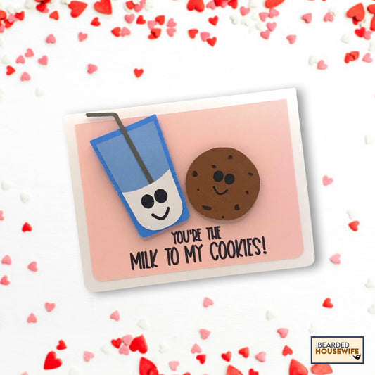 Milk & Cookies Valentines Together Card