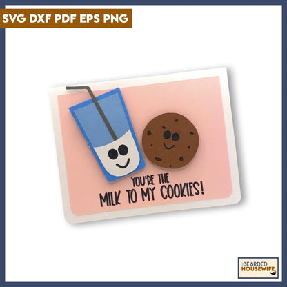Milk & Cookies Valentines Together Card