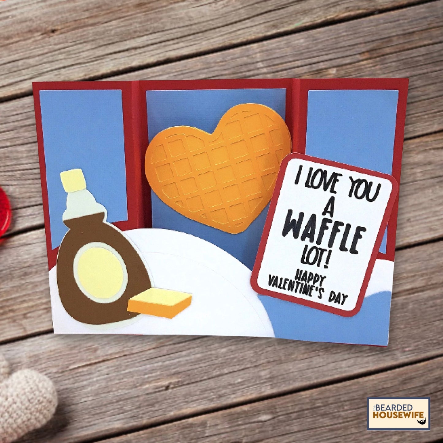 Waffle Lot Valentine Bridge Card