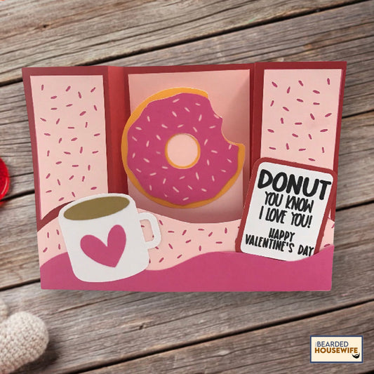 Donut Love Valentine Bridge Card