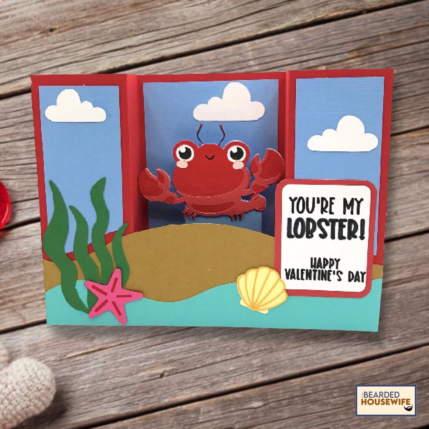 My Lobster Valentine Bridge Card