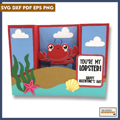 My Lobster Valentine Bridge Card
