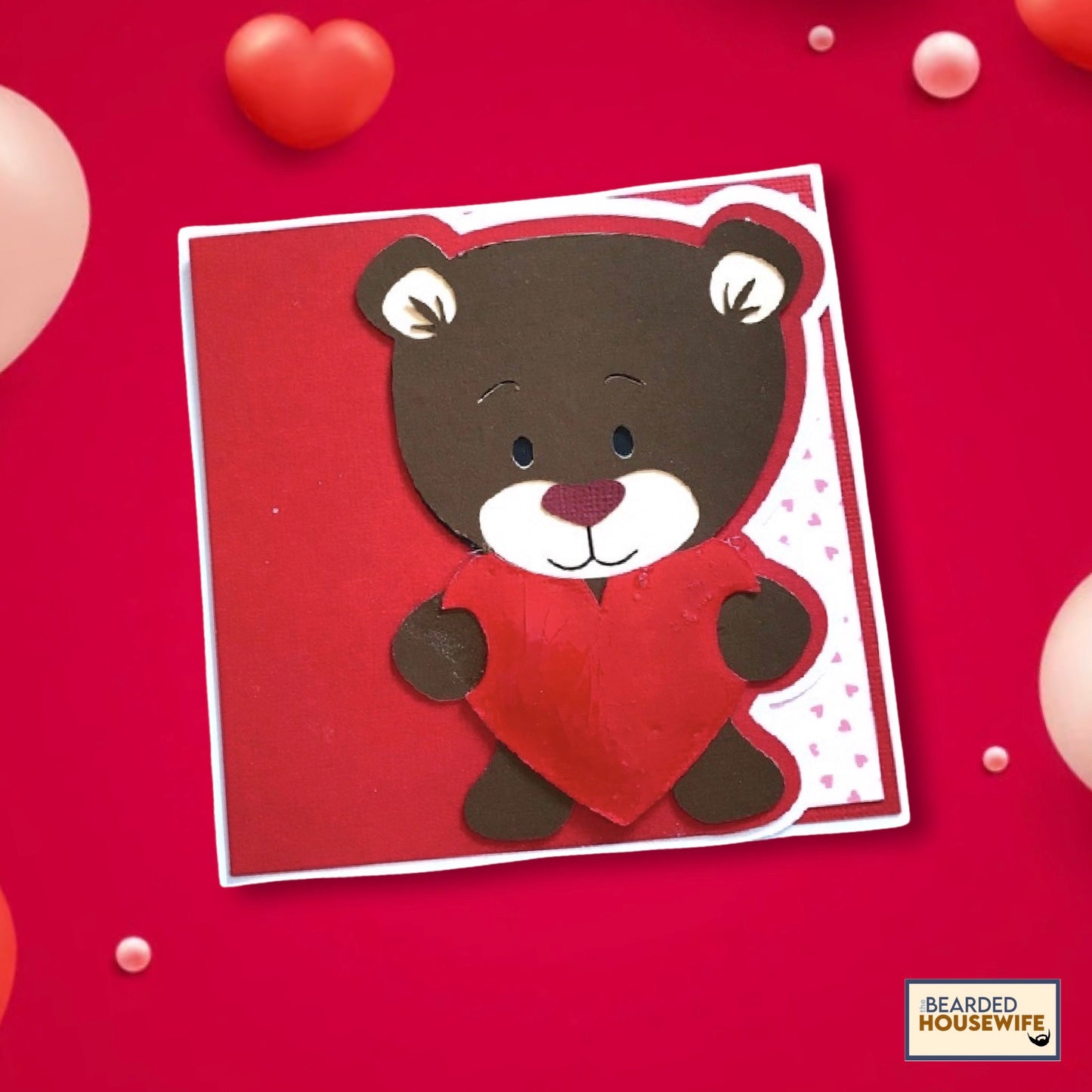 Teddy Bear Valentine SIde Edge Card