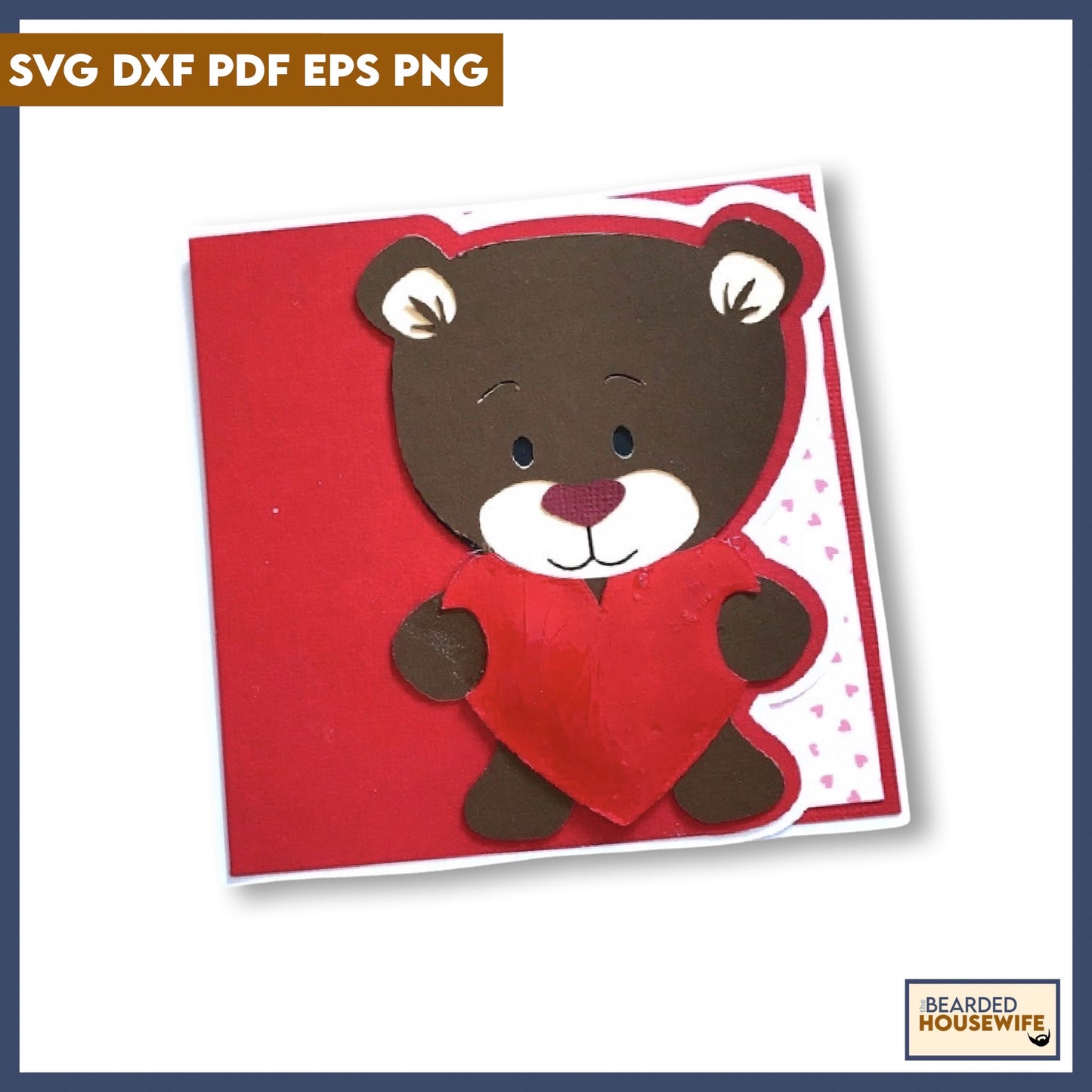 Teddy Bear Valentine SIde Edge Card