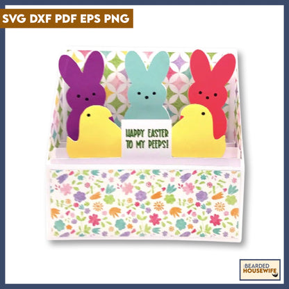 Happy Easter Peeps Box Card