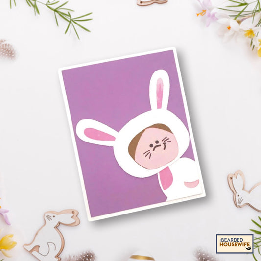 Easter Bunny Portrait Card