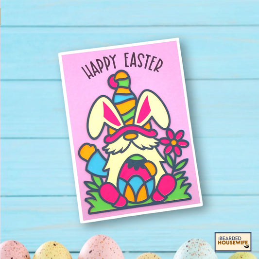 Easter Gnome Boy Layered Card