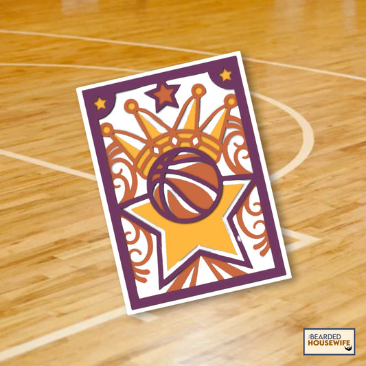 Basketball Layered Card