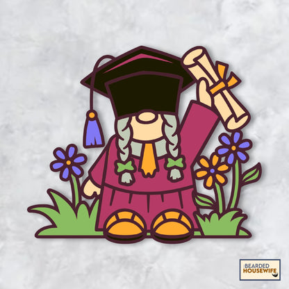 Graduation Gnome Layered Paper Craft