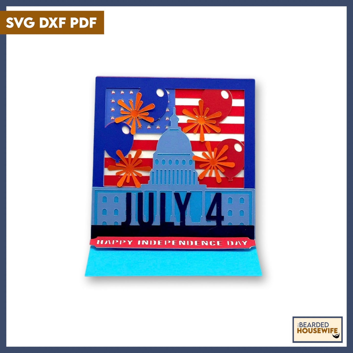 fourth of july easel card