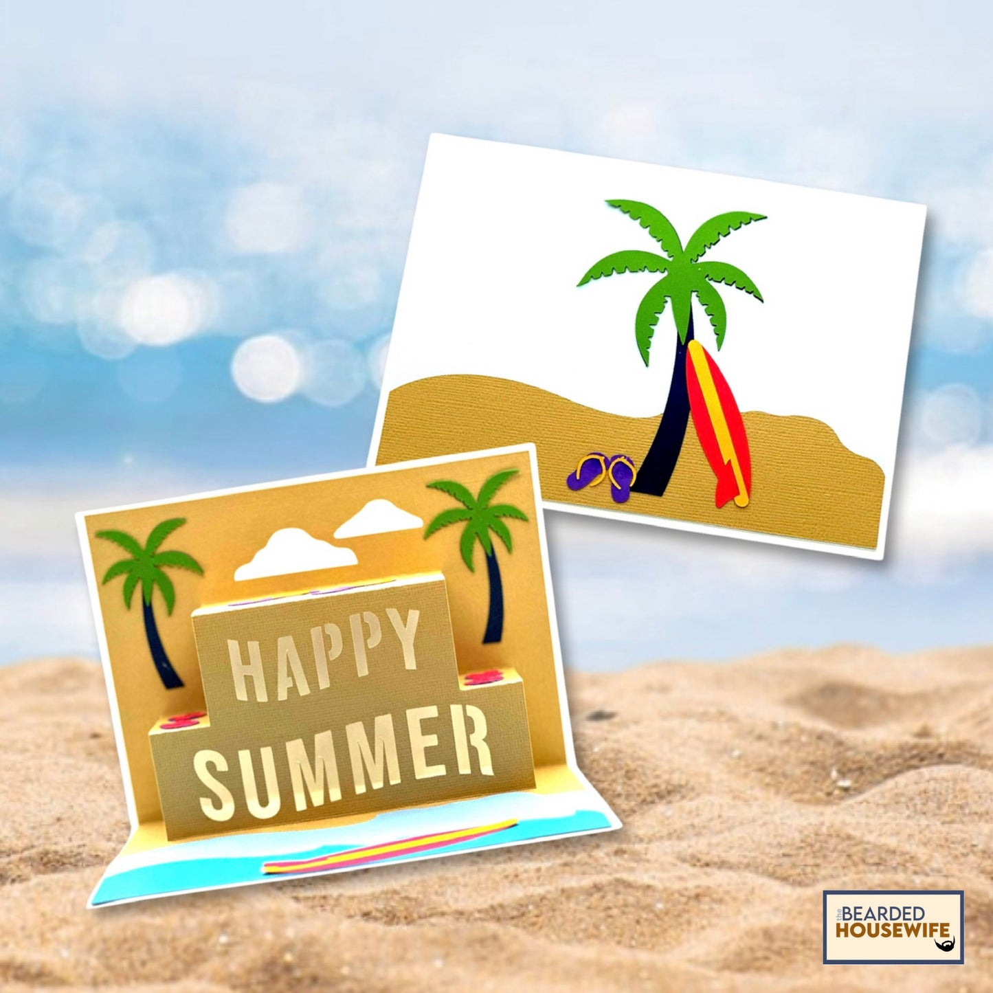 happy summer pop up card