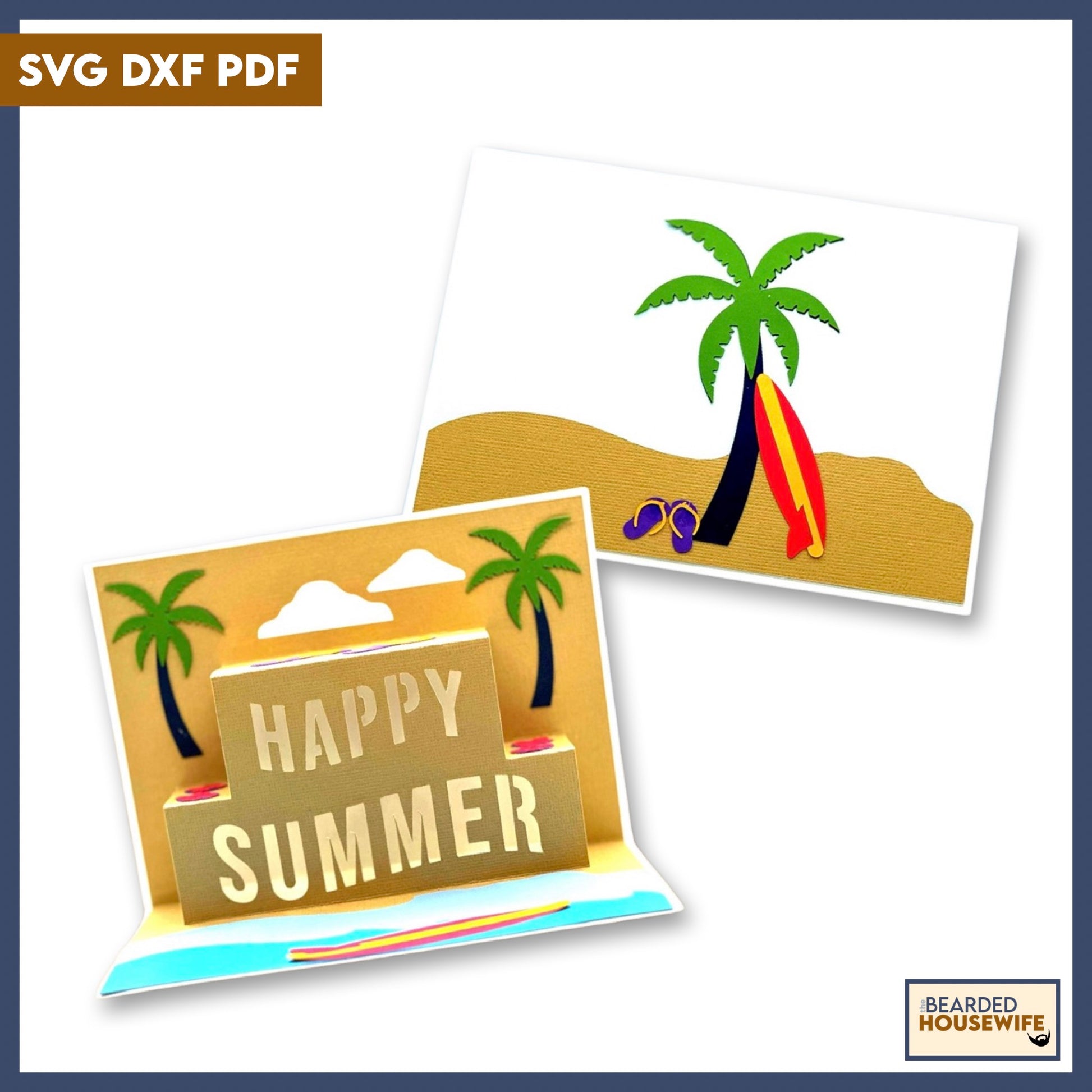 happy summer pop up card