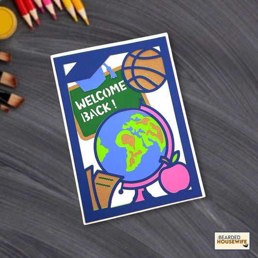 welcome back layered card