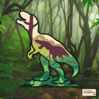 dinosaur silhouette layered paper craft