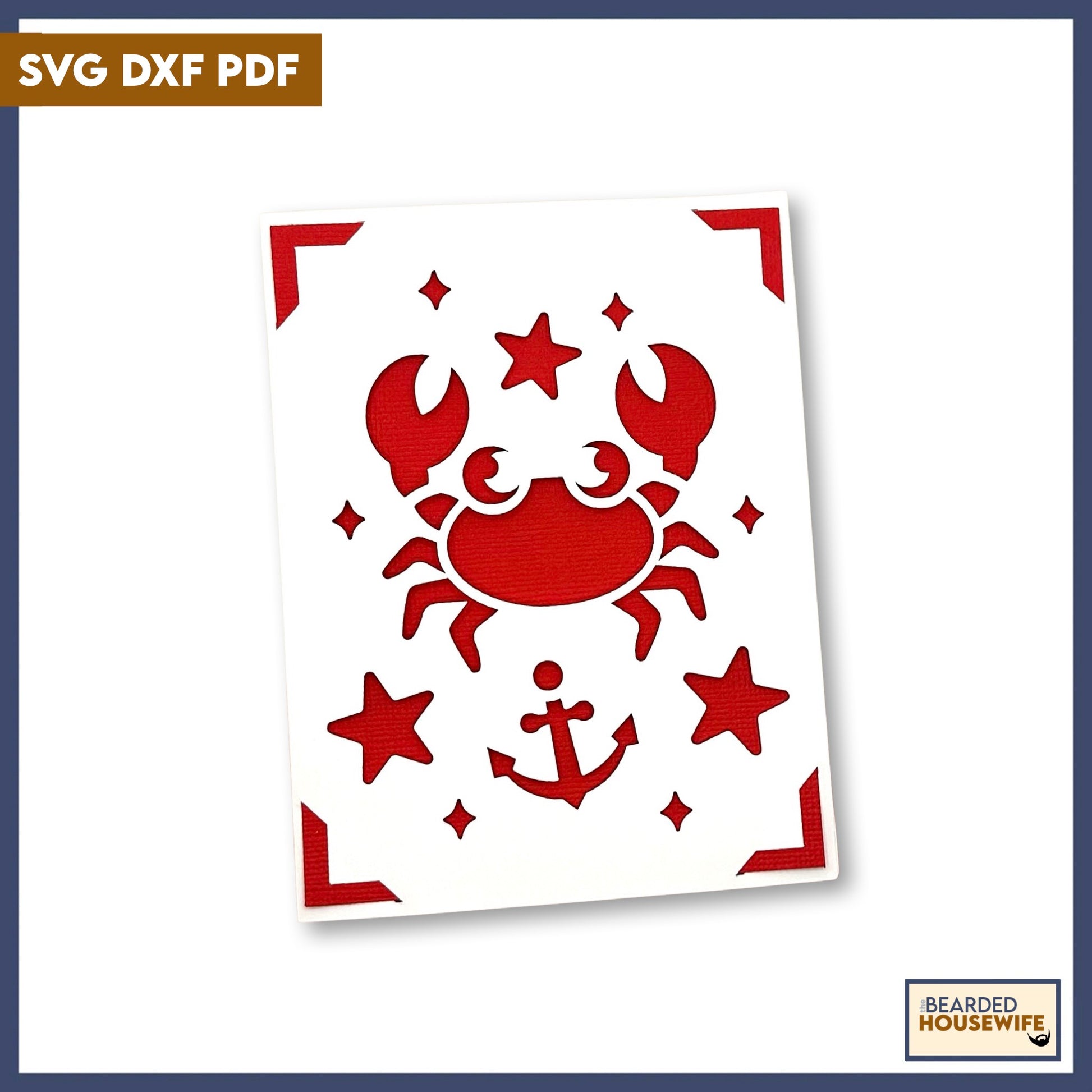 summer crab insert card