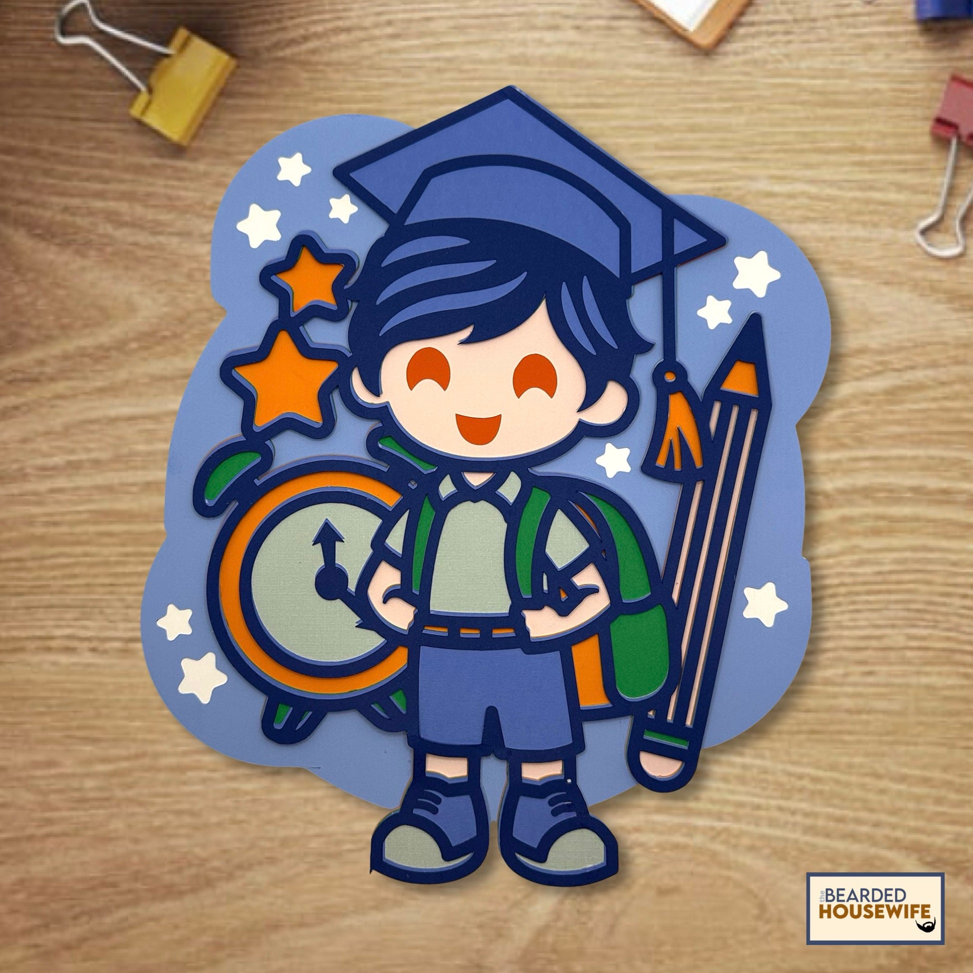 ready for school layered paper craft