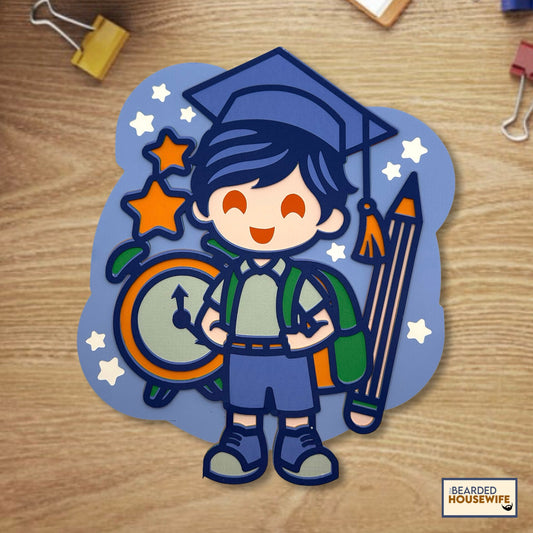 ready for school layered paper craft