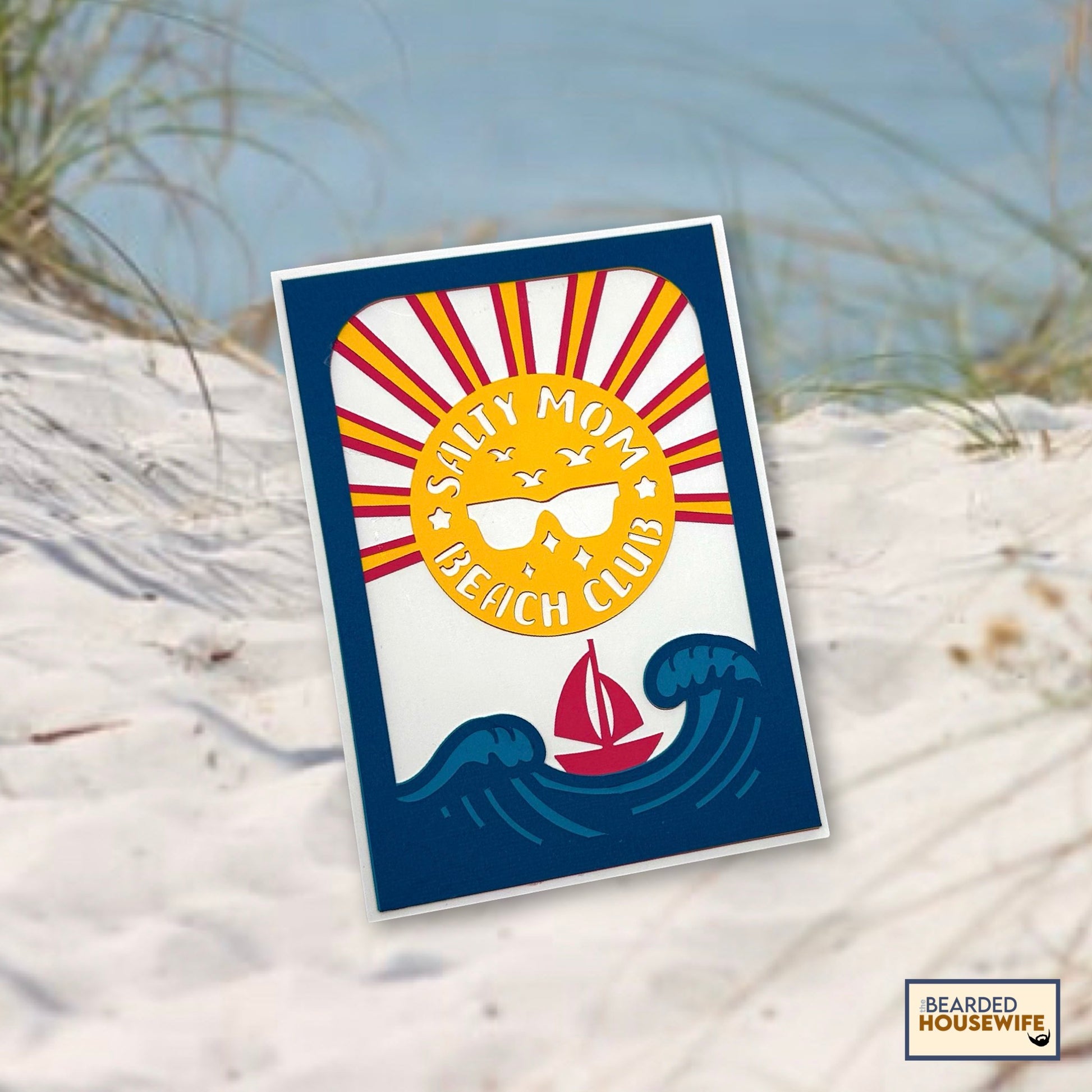 salty mom layered card
