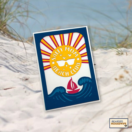 salty mom layered card